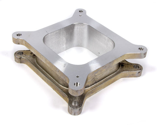 Carburetor Spacer - 2 in Thick - Open - Square Bore - Aluminum - Natural - Each