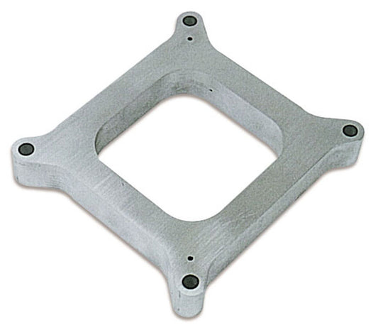 Carburetor Spacer - 1 in Thick - Open - Square Bore - Billet Aluminum - Natural - Each