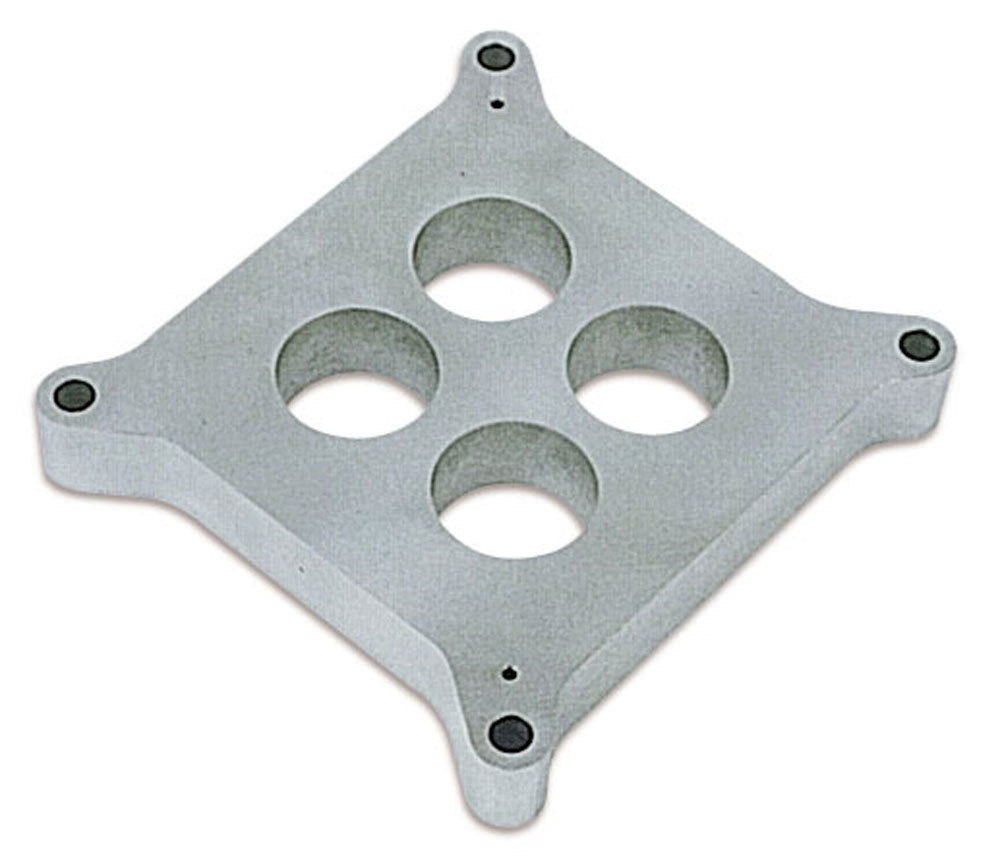 Carburetor Spacer - 1 in Thick - 4 Hole - 1.696 in Bores - Square Bore - Billet Aluminum - Natural - Each