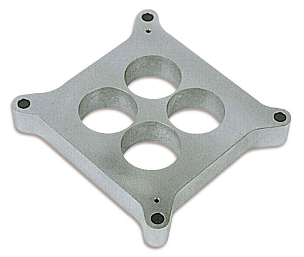 Carburetor Spacer - 1 in Thick - 4 Hole - 1.750 in Bores - Square Bore - Billet Aluminum - Natural - Each