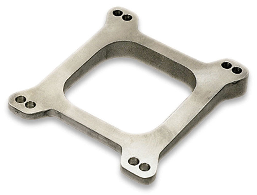 Carburetor Spacer - 5 Degree Angled - 0.83 in Thick - Open - Square Bore - Aluminum - Natural - Each