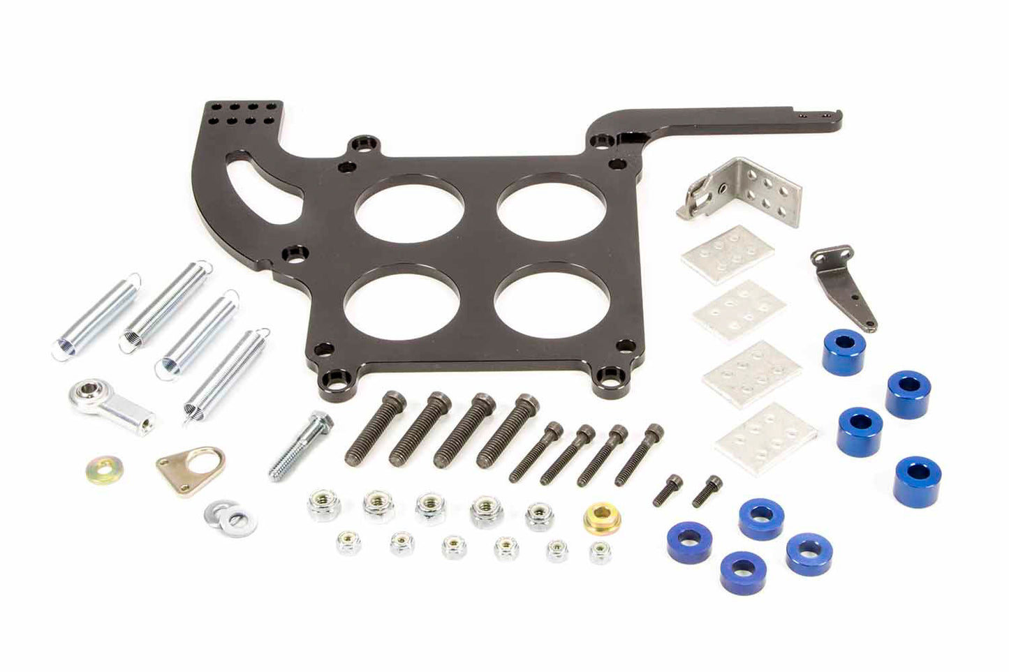 Throttle Cable Bracket - 4 Hole Under Carb Mount - Morse Cables - Holley Dominator / BG King Demon Carburetors - Kit