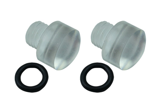 Float Bowl Sight Plugs - O-Ring - Clear Plastic - Holley Carburetors - Pair