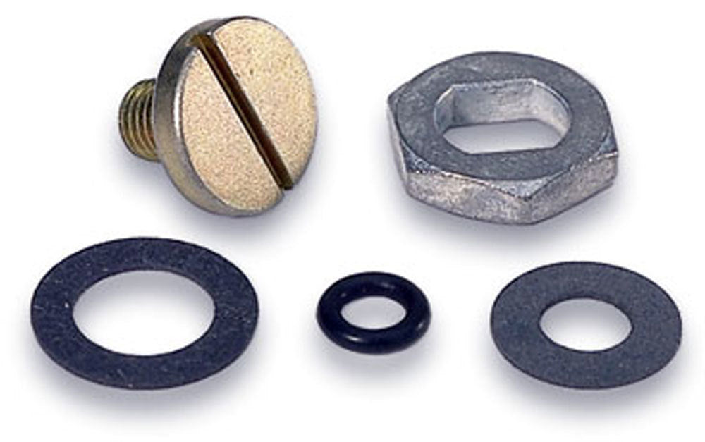 Needle and Seat - Hardware / Adjusting Screw / Nut / Gaskets / O-Ring Included - Holley Carburetors - Kit