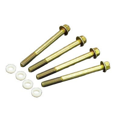 Fuel Bowl Screws - 2.5 in Long - Hex Head - Steel - Zinc Oxide - Holley Carburetors - Set of 4