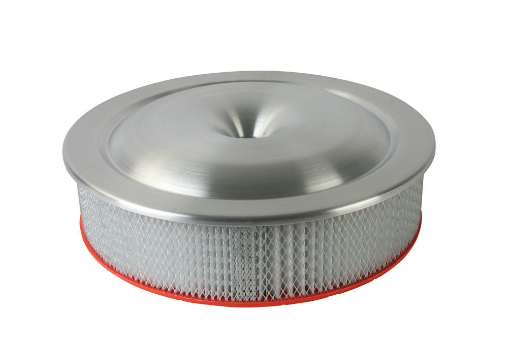 Air Cleaner Assembly - 16 in Round - 2.5 in Tall - 7-5/16 in Carb Flange - Drop Base - Aluminum - Kit