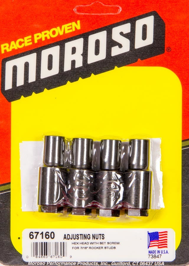 Rocker Arm Nut - 7/16-20 in Thread - Hex Head - Stud Girdle - Chevy V8 - Set of 4