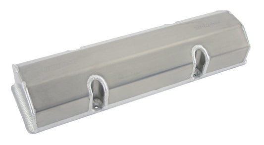 Valve Cover - Tall - Billet Rail - Fabricated Aluminum - Natural - Small Block Chevy - Pair