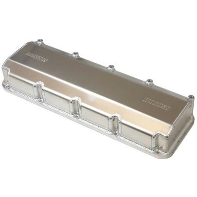 Valve Cover - Short - Without Baffles - Moroso Logo - Aluminum - Natural - Small Block Ford - Pair