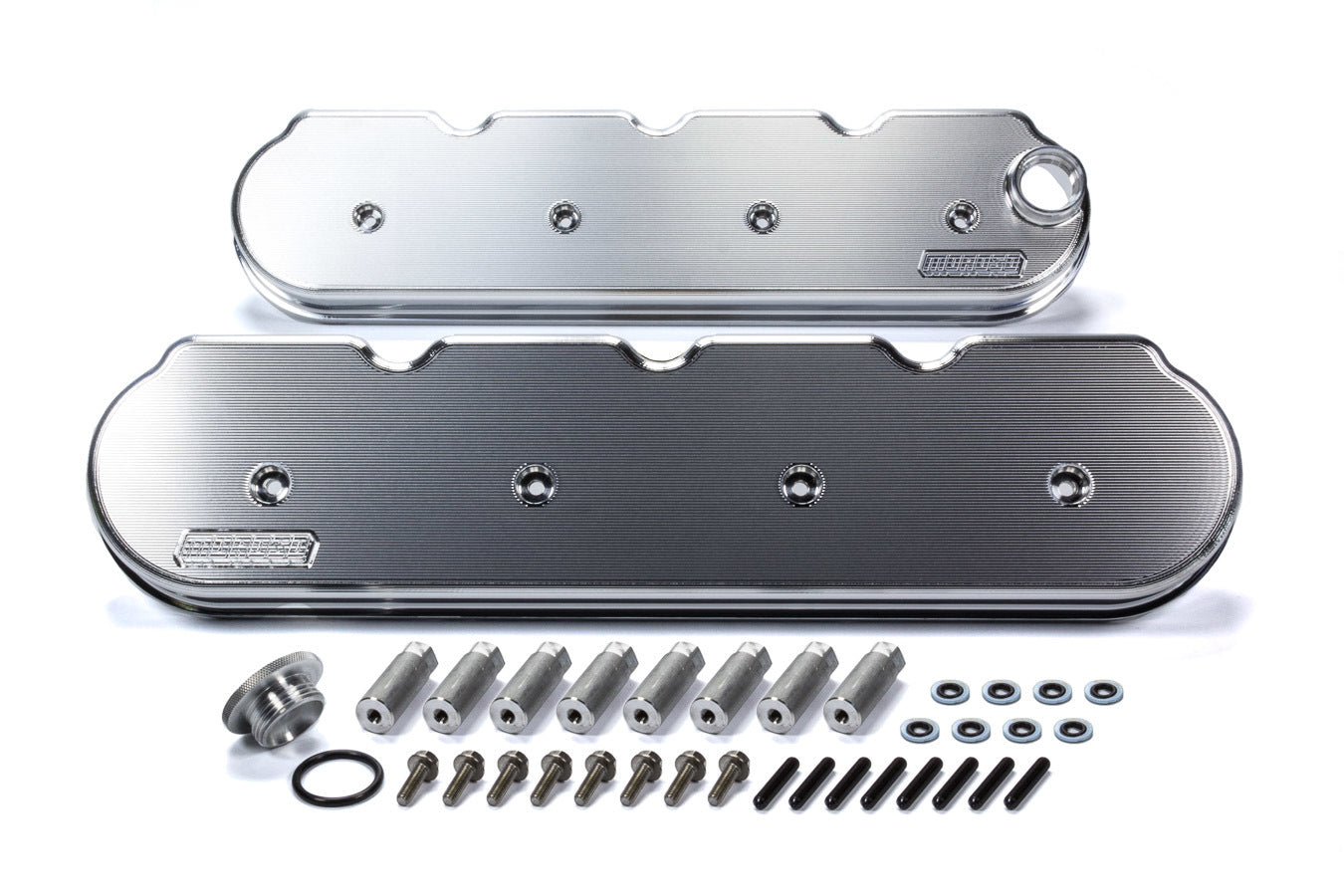 Valve Cover - Stock Height - Fabricated Aluminum - Natural - GM LS-Series - Pair