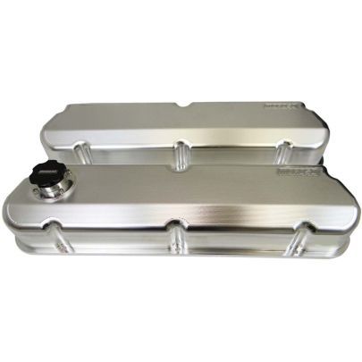 Valve Cover - 2.875 in Height - Moroso Logo - Filler Cap Included - Aluminum - Natural - Small Block Ford - Pair