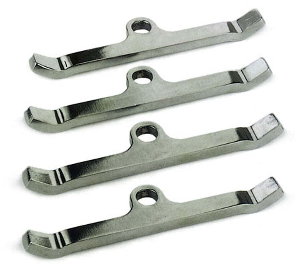 Valve Cover Hold Down Tabs - Steel - Chrome - Small Block Ford - Set of 4