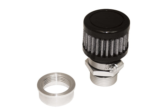 Breather - Weld-On - Round - 1 in Threaded Bung - Clamp-On Filter - Kit