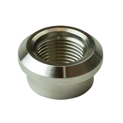 Bung - 8 AN Female O-Ring - Weld-On - Aluminum - Natural - Each