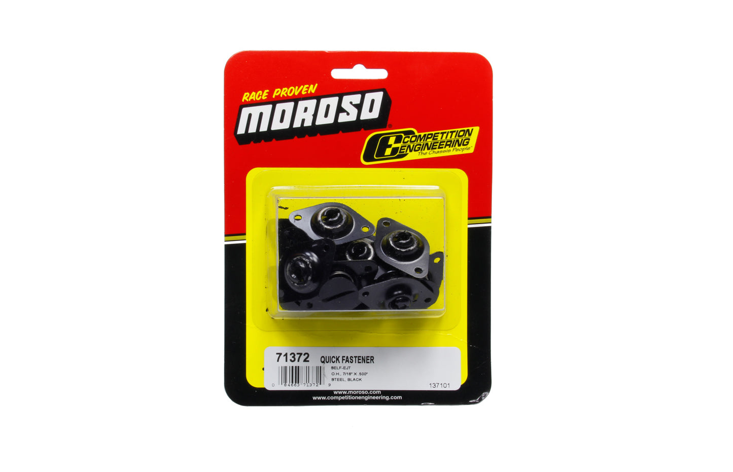 Quick Turn Fastener - Self Ejecting - Flush Head - Slotted - 7/16 x 0.500 in Body - Steel - Black Paint - Set of 10