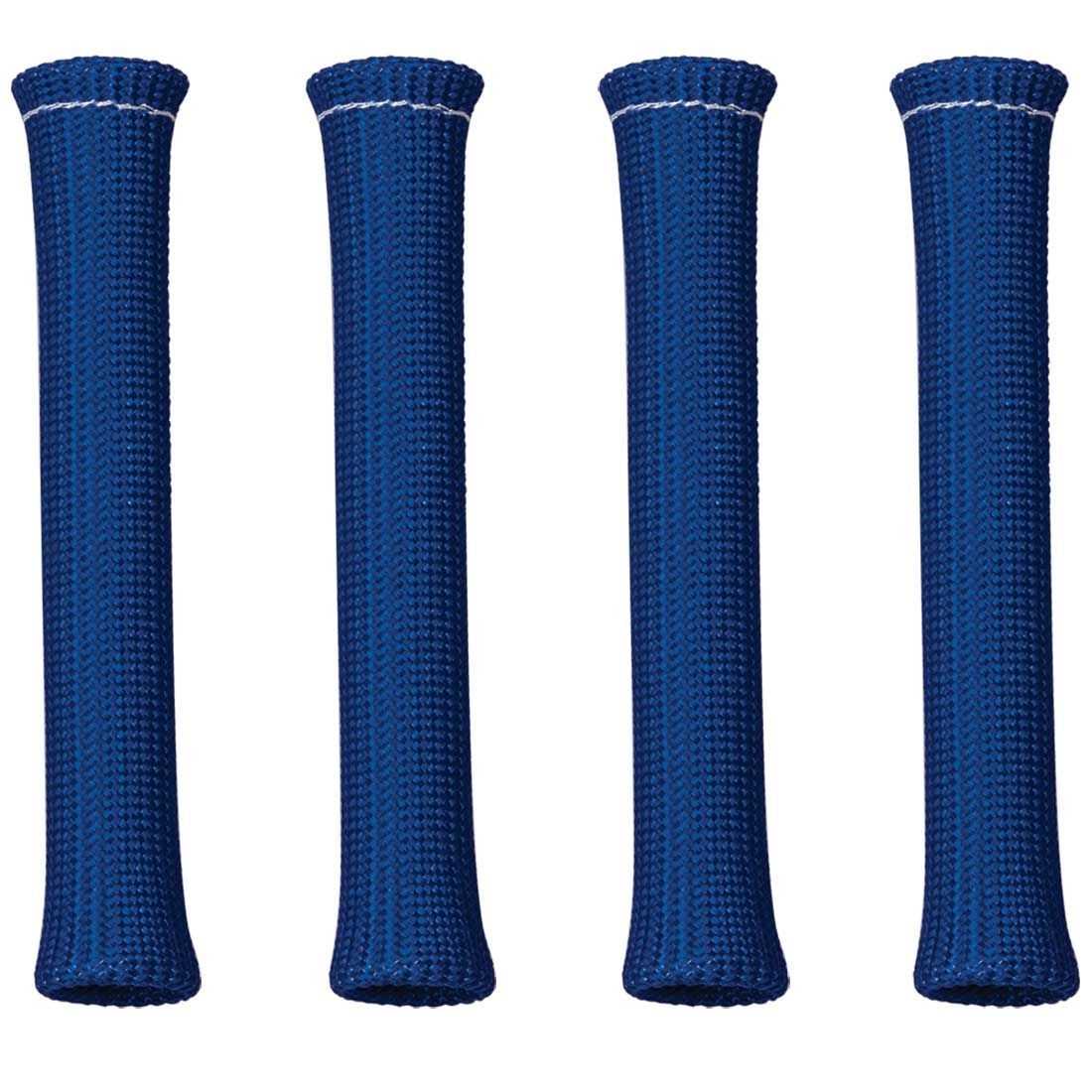Spark Plug Boot Sleeve - 0.75 in ID - 7.5 in Long - High Temperature - Braided Fiberglass - Blue - Set of 4