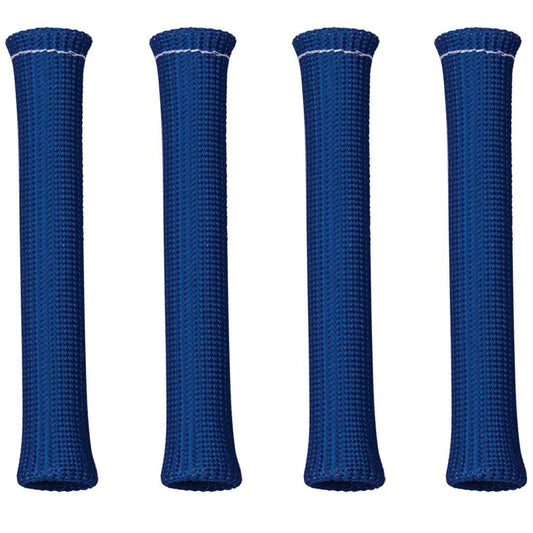 Spark Plug Boot Sleeve - 0.75 in ID - 7.5 in Long - High Temperature - Braided Fiberglass - Blue - Set of 4