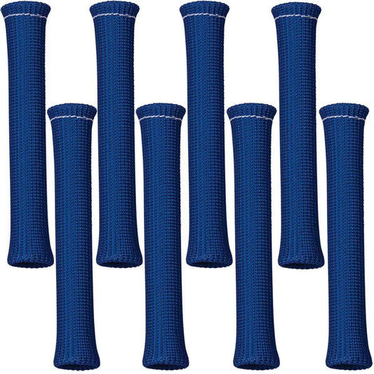 Spark Plug Boot Sleeve - 0.75 in ID - 7.5 in Long - High Temperature - Braided Fiberglass - Blue - Set of 8