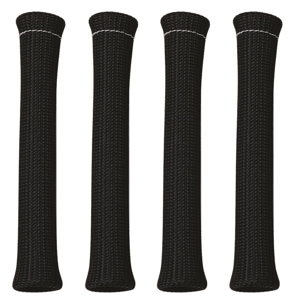 Spark Plug Boot Sleeve - 0.75 in ID - 7.5 in Long - High Temperature - Braided Fiberglass - Black - Set of 4