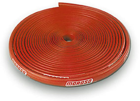 Spark Plug Wire Sleeve - 7 mm-8 mm Wires - 25 ft - Fiberglass / Silicone - Red - Each