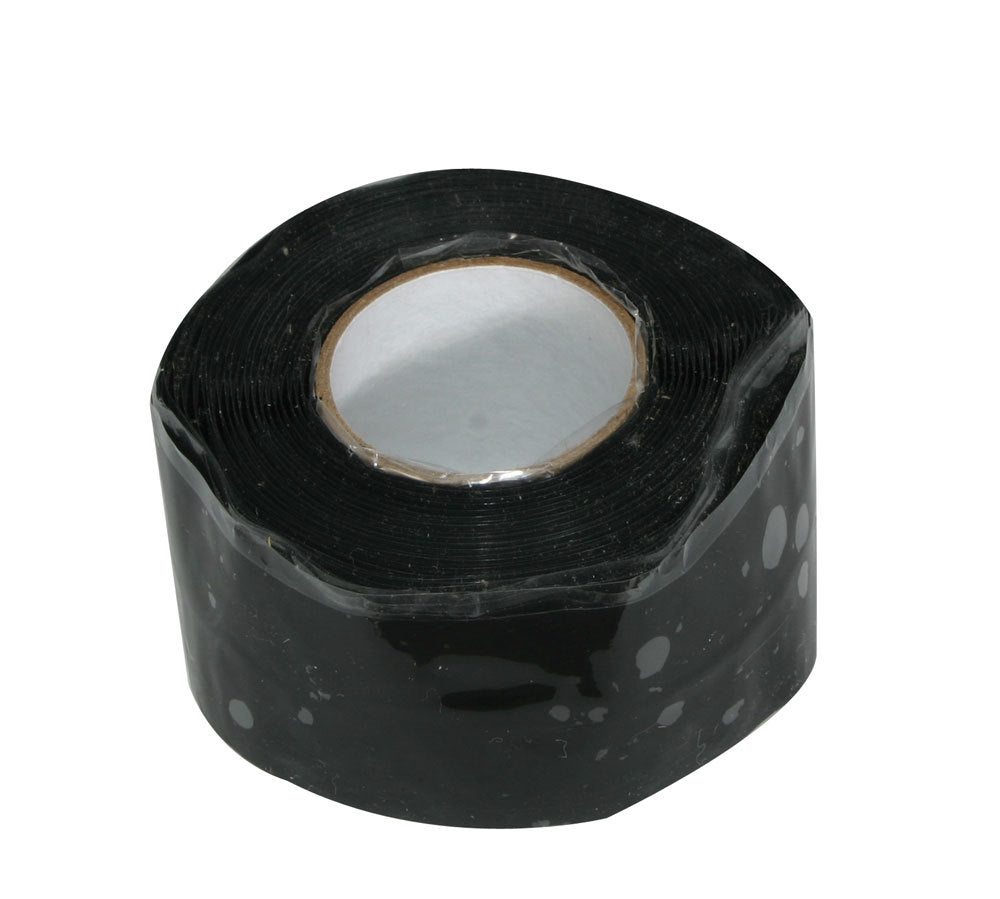 Self Vulcanizing Tape - 1 in Wide - 12 ft Roll - Vulcanizes Automatically - Silicone Rubber - Black - Each