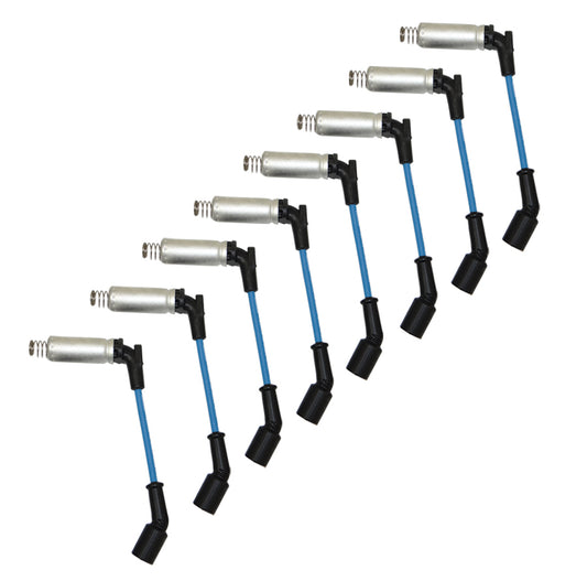 Spark Plug Wire Set - Ultra 40 - Spiral Core - 7 mm - Blue - Factory Style Boots / Terminals - GM LS-Series - Kit