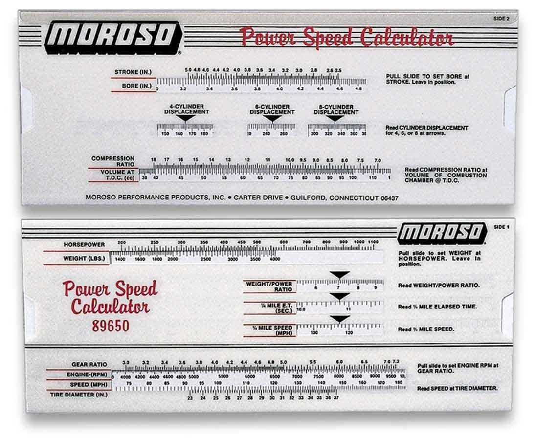 Power / Speed Calculator - Slide tool - Calculate E.T./M.P.H. using Horsepower Weight Tire Size / Gear Ratio - Each