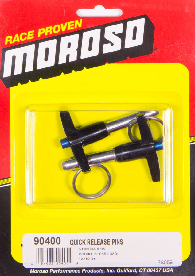 Quick Release Pin - 5/16 in Diameter - 1 in Long - T-Handled - Pair