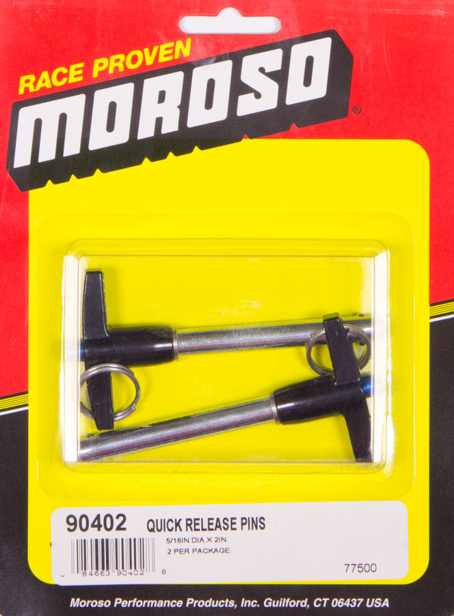 Quick Release Pin - 5/16 in Diameter - 2 in Long - T-Handled - Pair