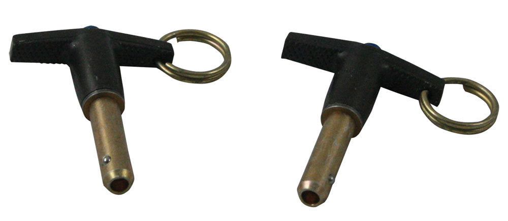 Quick Release Pin - 3/8 in Diameter - 1 in Long - T-Handled - Pair