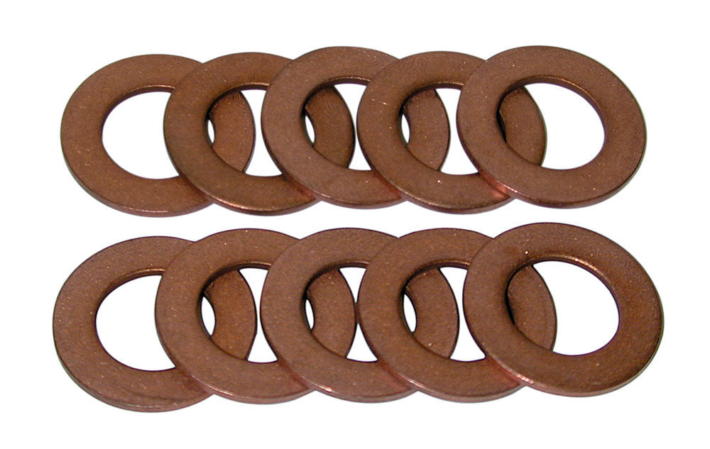 Sealing Washer - 0.5 in ID - 0.875 in OD - Copper - Drain Plug - Set of 10