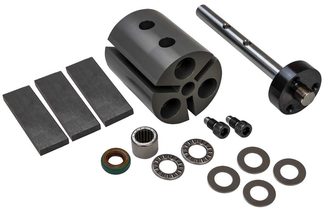 Vacuum Pump Service Kit - Bearings / Shaft / Rotor / Vanes / Seals / Hardware - Moroso Original 3 Vane Style Pumps - Kit