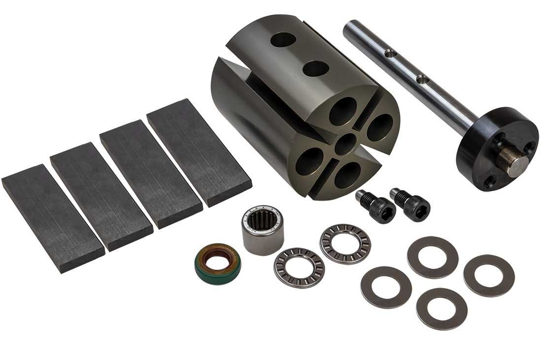 Vacuum Pump Service Kit - Bearings / Shaft / Rotor / Vanes / Seals / Hardware - Moroso Original 4 Vane Style Pumps - Kit