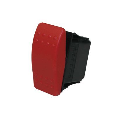 Rocker Switch - Momentary - Single Pole - 12V - 20 amps - Red Cover - Moroso Switch Panels - Each