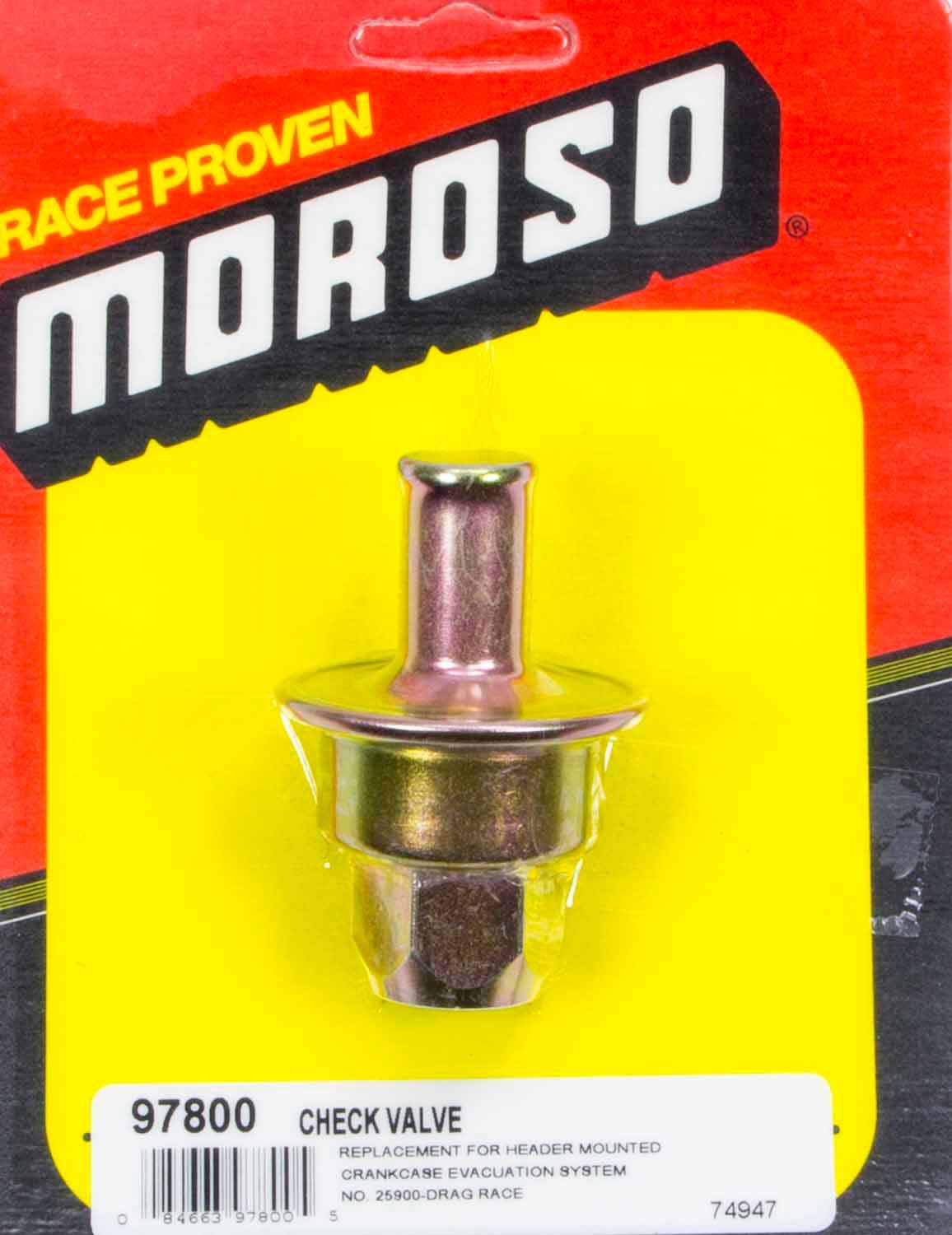 Check Valve - Moroso Style Crankcase Evacuation System - Each