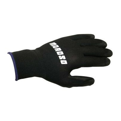 Shop Gloves - Mechanic - Elastic Closure - Rubber - Black - One Size Fits All - Pair