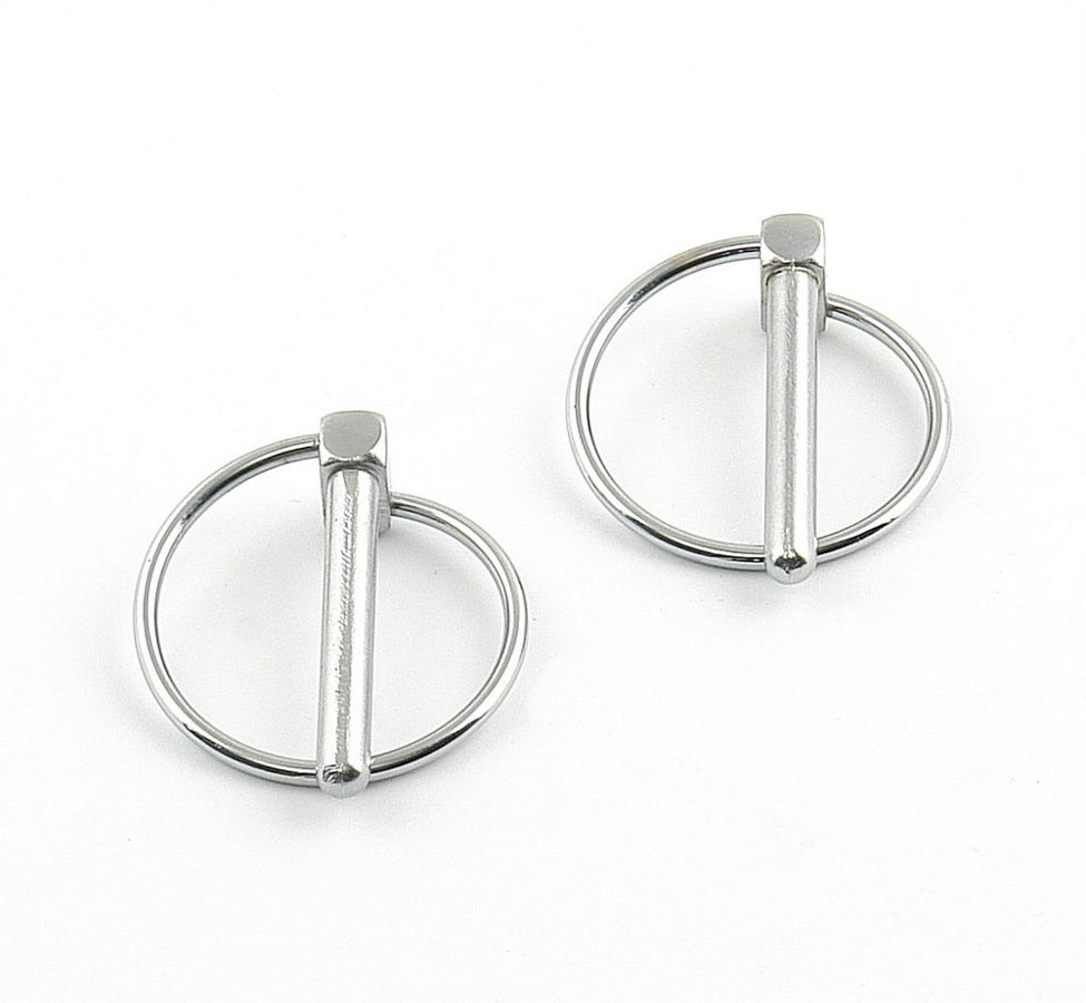 Torsion Clip - Steel - Chrome - Mr Gasket Hood Pins - Pair