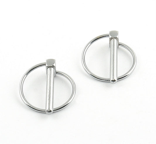 Torsion Clip - Steel - Chrome - Mr Gasket Hood Pins - Pair