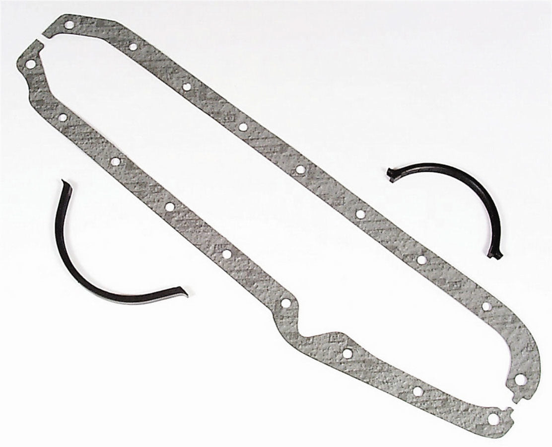Oil Pan Gasket - Multi-Piece - Fiber - Small Block Chevy - Kit