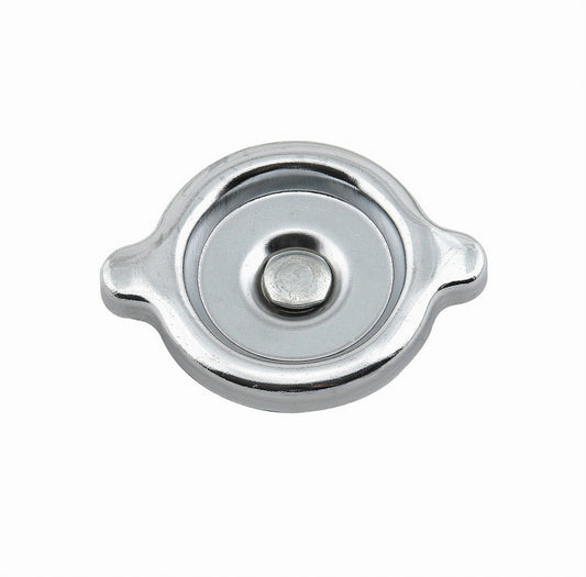 Oil Fill Cap - Twist-On - Round - Steel - Chrome - Each