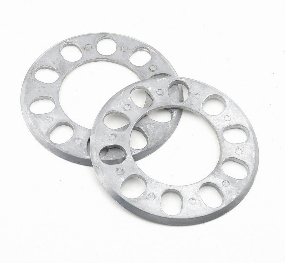 Wheel Spacer - 5 x 4.50 in Bolt Pattern - 7/32 in Thick - Aluminum - Natural - Pair
