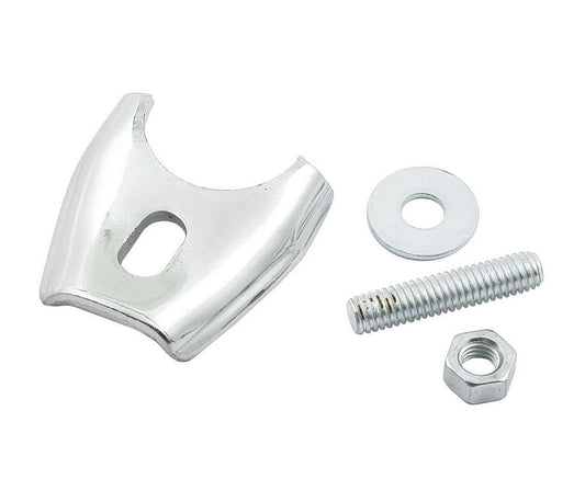 Distributor Hold Down - Stud Mounted - Hardware Included - Steel - Chrome - Ford - Each