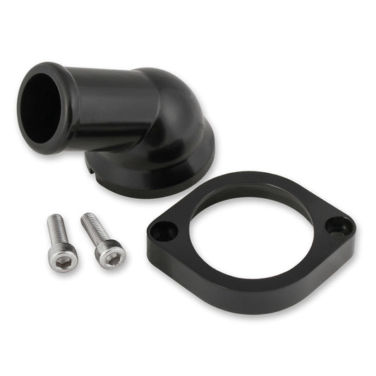 Water Neck - 60 Degree - 1-1/2 in ID Hose - Swivel - O-Ring - Hardware Included - Aluminum - Black Anodized - GM LS-Series - Each