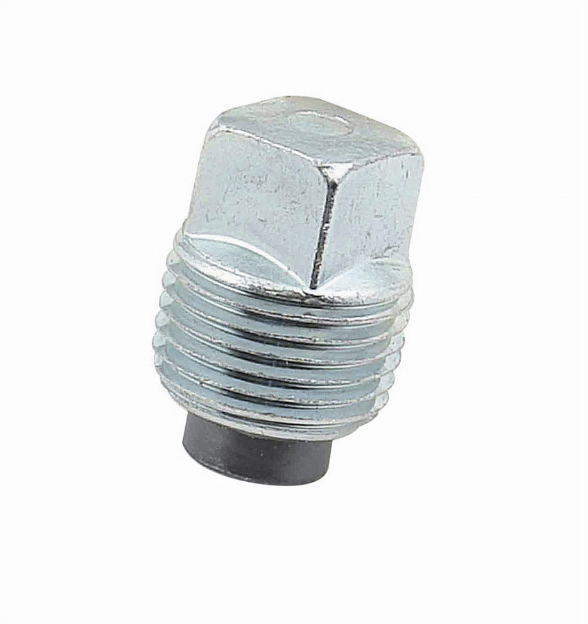 Drain Plug - 1/2 in NPT - Square Head - Magnetic - Steel - Zinc Oxide - Each