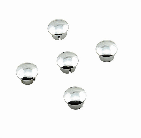 Wheel Lug Hole Plug - Push-In - Plastic - Chrome - Set of 5