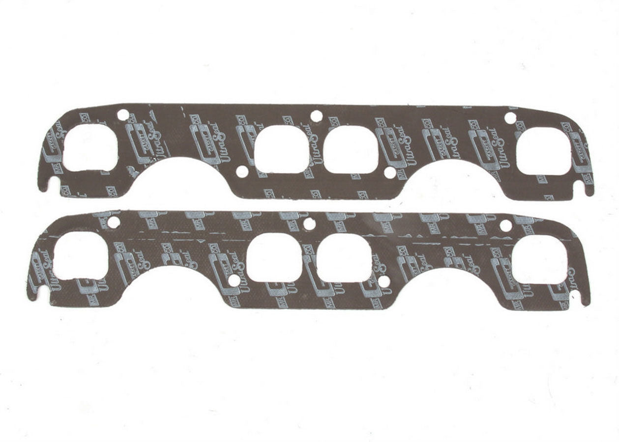 Engine & Accessories Header / Manifold Gasket - Ultra-Seal - 1.650 x 1.600 in Square Port - Steel Core Laminate - Brodix Spread Port - Small Block Chevy - Pair