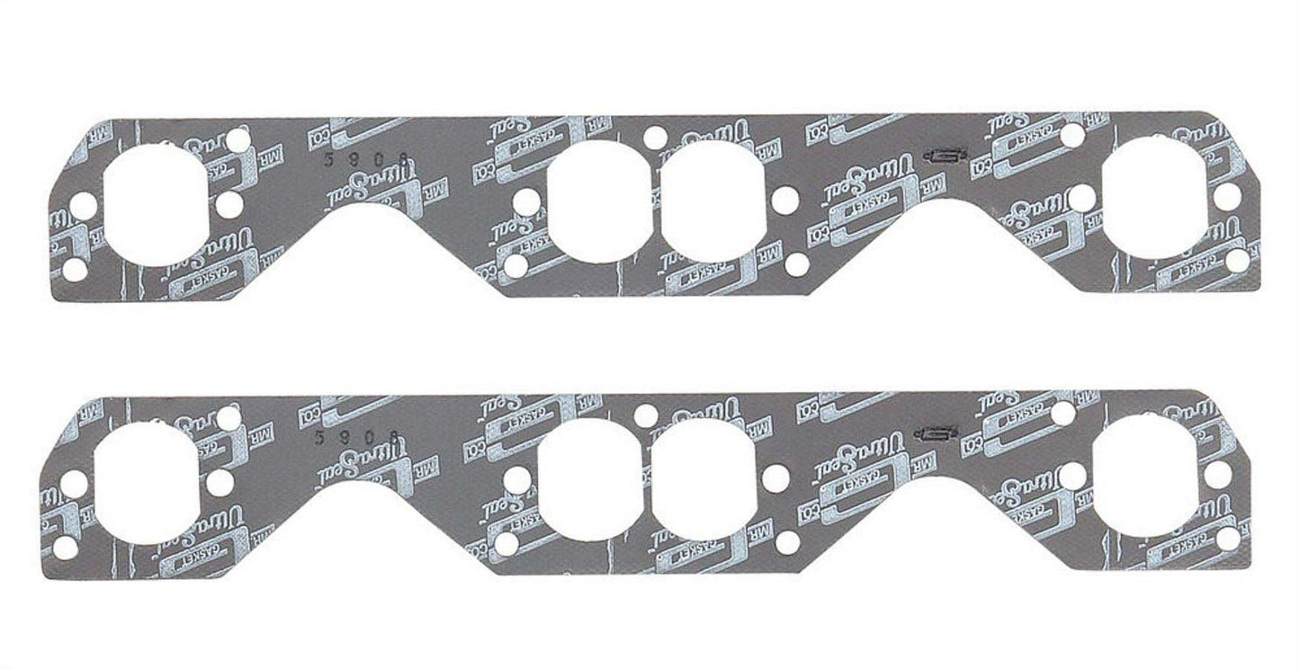 Engine & Accessories Header / Manifold Gasket - Ultra-Seal - 1.610 x 1.850 in Oval Port - Steel Core Laminate - Small Block Chevy - Pair