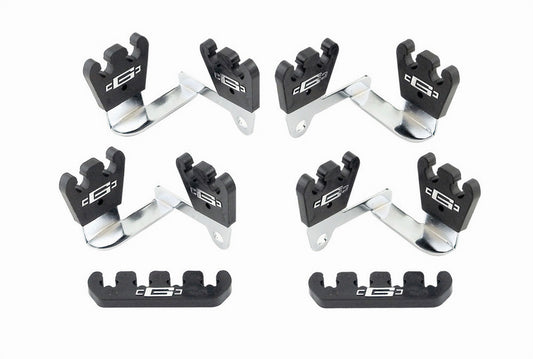 Spark Plug Wire Loom - Custom - Valve Cover Mount - 7-8 mm - Black / Chrome - Kit
