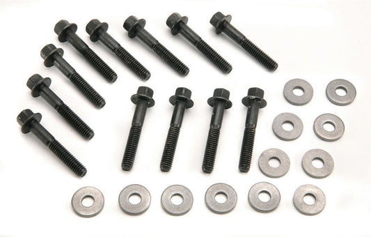 Intake Manifold Bolt Kit - Super - Hex Head - Steel - Black Oxide - Small Block Ford - Kit