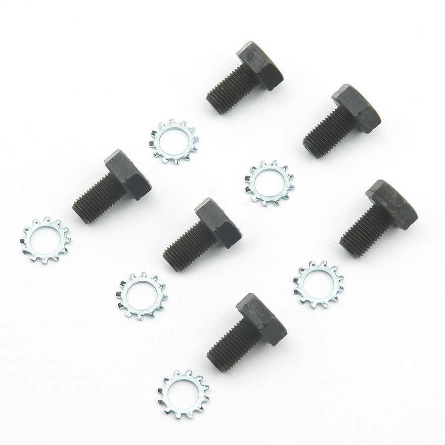 Flexplate Bolt Kit - 7/16-20 in Thread - 0.813 in Long - Hex Head - Steel - Black Oxide - Ford - Set of 6